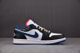 Air Jordan 1 Low SE Black Industrial Blue