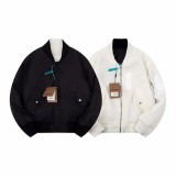 Burberry 23ss double-sided logo pattern polar fleece jacket white 12.5