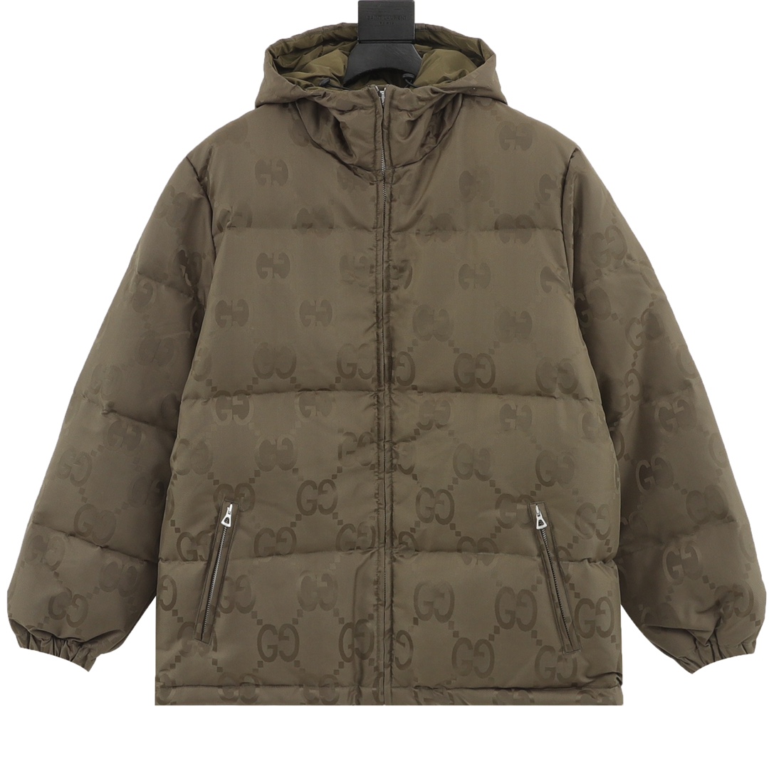 Gucci limited edition full logo down jacket Brown 12.5 - www ...