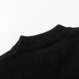 Balenciaga 23ss new logo turtleneck knitted sweater Black 12.5