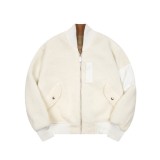 Burberry 23ss double-sided logo pattern polar fleece jacket off-white 12.5