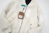 Burberry 23ss double-sided logo pattern polar fleece jacket white 12.5