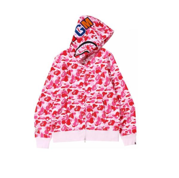 BAPE ABC Camo Shark Full Zip Hoodie Pink