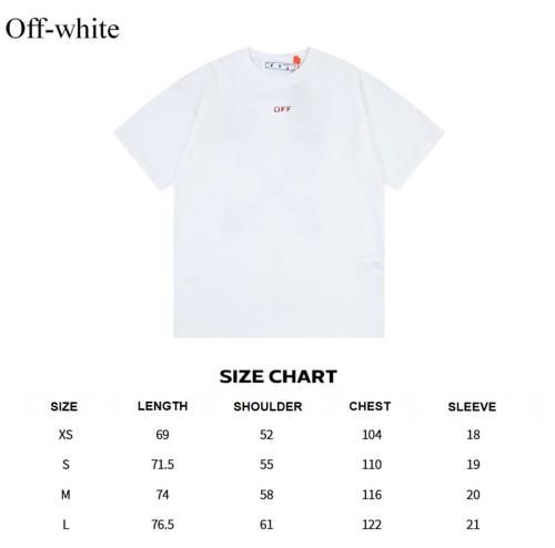 OFF-WHITE Inkjet arrow LOGO printed short-sleeved T-shirt White 12.12