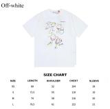 OFF-WHITE character curve hand-painted LOGO printed short-sleeved T-shirt White 12.12