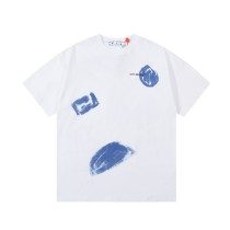 OFF-WHITE graffiti cloud arrow LOGO short-sleeved T-shirt White 12.12