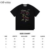 OFF-WHITE character curve hand-painted LOGO printed short-sleeved T-shirt Black 12.12