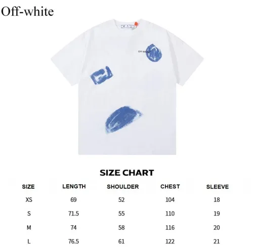OFF-WHITE graffiti cloud arrow LOGO short-sleeved T-shirt White 12.12