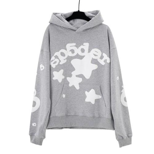 Sp5der Star Hoodie 'Grey' 12.12