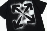 OFF-WHITE Inkjet arrow LOGO printed short-sleeved T-shirt Black 12.12