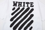 OFF-WHITE twill letter large LOGO printed short-sleeved T-shirt White 12.12