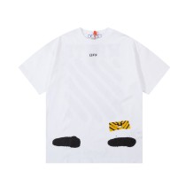 OFF-WHITE twill letter large LOGO printed short-sleeved T-shirt White 12.12