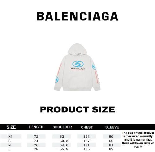 Balenciaga 24SS washed distressed logo hooded sweatshirt White 12.19