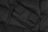 Fendi metallic logo bread pocket down jacket Black 12.19