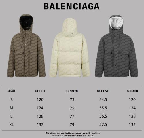 Balenciaga 24SS new version of logo denim down jacket White 12.19