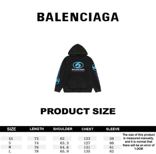 Balenciaga 24SS washed distressed logo hooded sweatshirt Black 12.19