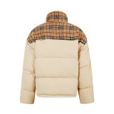 Burberry 24SS patchwork classic pattern down jacket khaki (detachable sleeves) 12.19