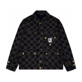 Louis Vuitton 24SS denim jacket with metal buttons and embroidered logo 12.19