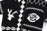 Acne Studios retro braided contrast hooded sweater Black 12.26