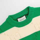 Gucci 23fw patchwork knitted cutout long-sleeved sweater 12.26
