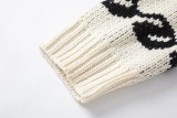 Acne Studios retro braided contrast hooded sweater White 12.26