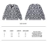 GUCCI 24 early spring series jacquard knitted crew neck sweater Gery 12.26
