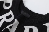 Prada chest necklace letter surround three-dimensional crew neck sweater 12.26