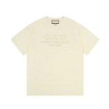Gucci pure embroidery printed logo short-sleeved T-shirt Off-White 1.3