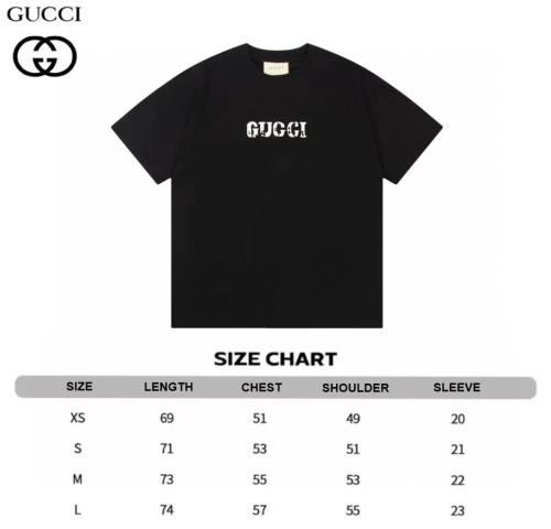 Gucci simple letter print logo short-sleeved T-shirt Black 1.3
