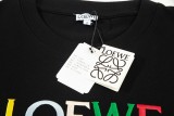 LOEWE Seiko colorful letter LOGO embroidered short-sleeved T-shirt Black 1.3