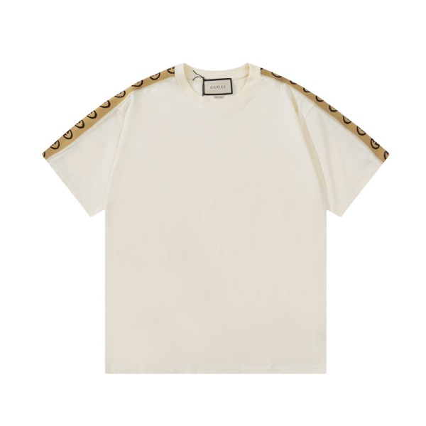 Gucci shoulder webbing logo short-sleeved T-shirt Off-White 1.3
