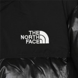 The North Face patchwork design short down jacket Black 1.3