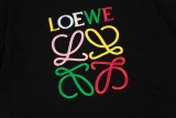 LOEWE Seiko colorful letter LOGO embroidered short-sleeved T-shirt Black 1.3