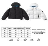 Prada 23FW contrasting blue triangle logo hooded down jacket Black 1.10