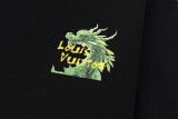 Louis Vuitton Year of the Dragon limited edition short-sleeved T-shirt Black printed on the chest 1.22