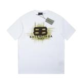 Balenciaga early spring new green graffiti logo T-shirt White 1.22