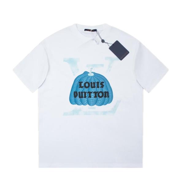 Louis Vuitton early spring new pumpkin letter logo T-shirt White 1.22