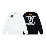 Louis Vuitton hollow embroidered logo crew neck sweatshirt White 1.30