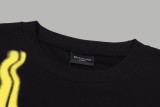 Balenciaga 24ss new gradient color letter print short-sleeved T-shirt Black 1.30