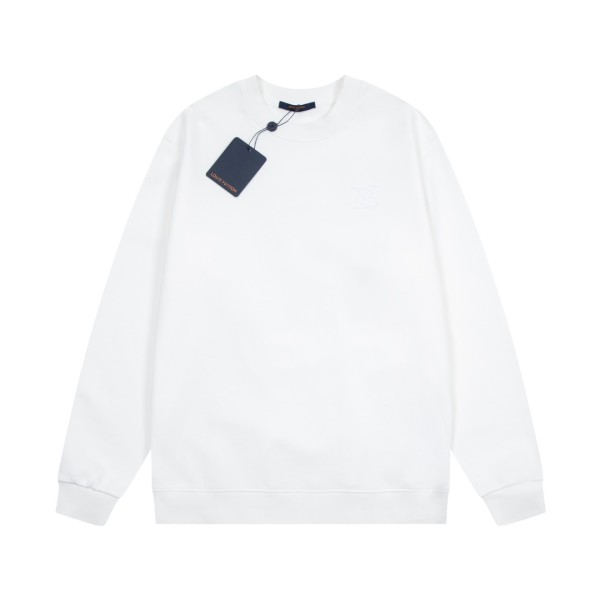 Louis Vuitton hollow embroidered logo crew neck sweatshirt White 1.30
