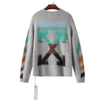 Off-White 24SS gradient brown and green arrow hooded long-sleeved sweater 2.27