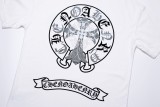 Chrome Hearts 24SS Horseshoe shaped cross logo printed short-sleeved T-shirt WHite 3.6