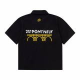 Louis Vuitton X Pharrell Williams 24SS embroidered Eiffel Tower Seine River printed short-sleeved T-shirt Black 3.6