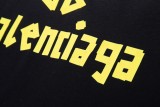 Balenciaga 24SS graffiti hand-painted logo washed short-sleeved T-shirt Black 3.13