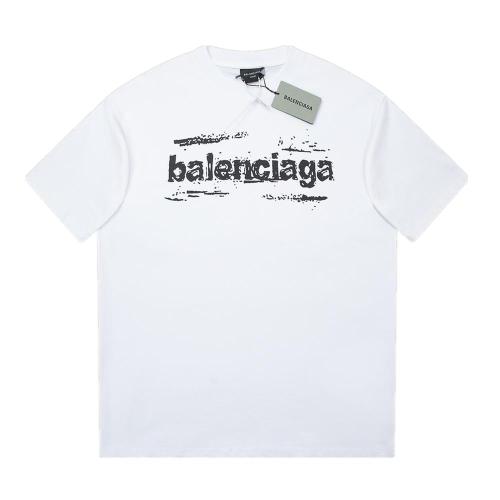 Balenciaga 24SS graffiti brand logo short-sleeved T-shirt White 3.13