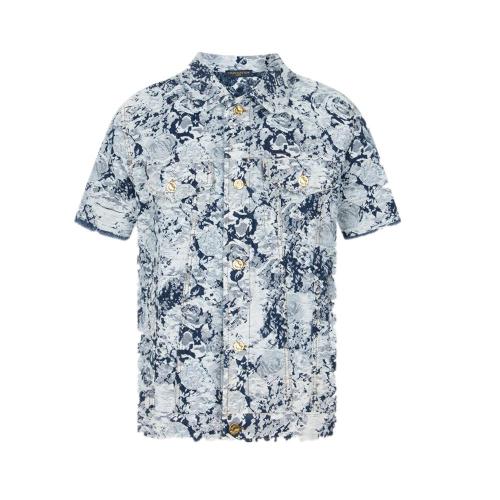 Louis Vuitton 24SS new washed denim short-sleeved T-shirt 3.21