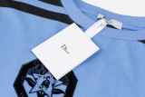 Dior 24SS new brand logo printed No. 47 T-shirt Blue 3.21