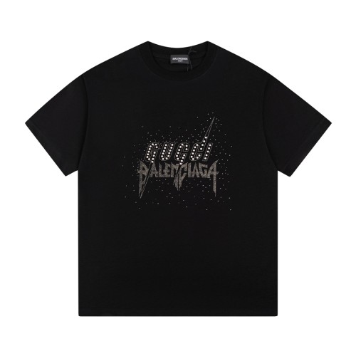 Balenciaga X Gucci Paris joint tiled logo short-sleeved T-shirt Black 3.29