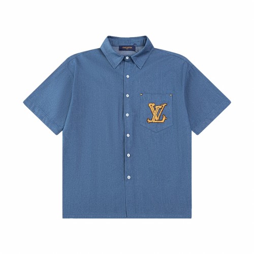 Louis Vuitton x Pharrell Williams denim embroidered short sleeves T-shirt 3.29
