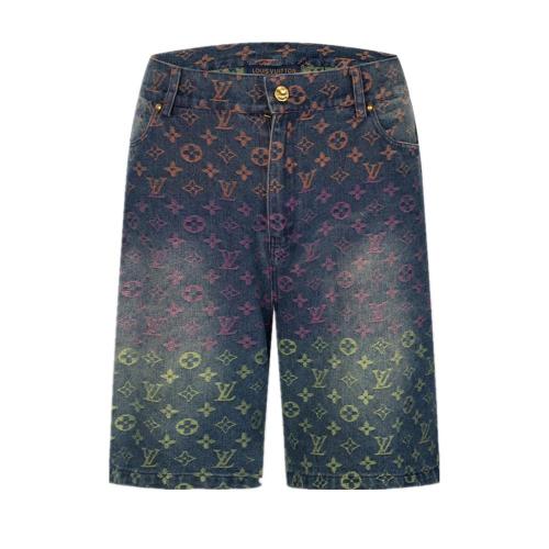 Louis Vuitton Early Spring Show Gradient Washed Denim Shorts 4.2